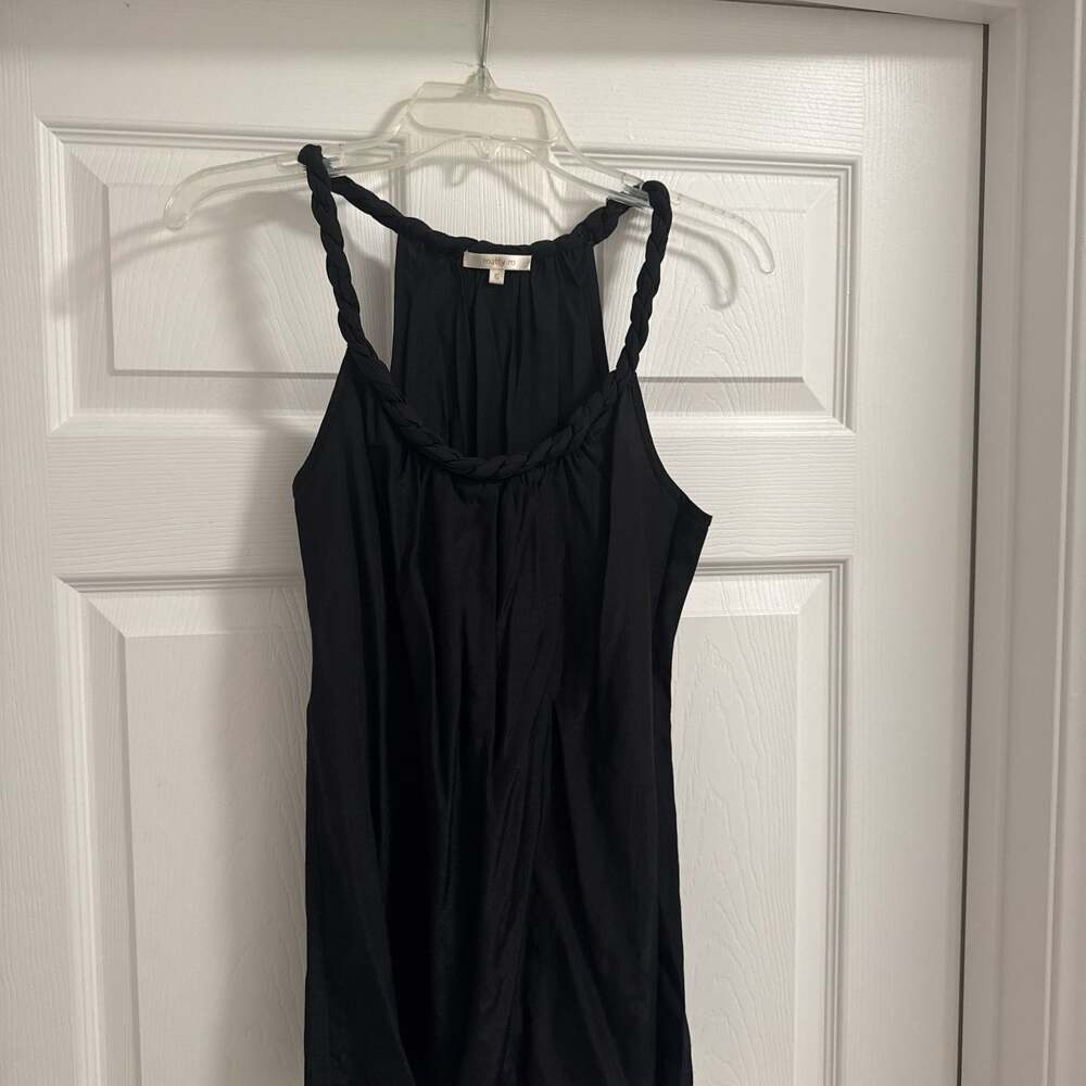 Matty M Black 100% Silk Tank Top Size Small